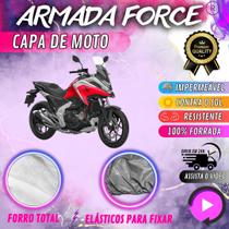Capa para Moto HONDA NC 750X 100% Forrada Forro Total Armada Force 100% Impermeável Forro Total Protege Sol Chuva Poeira Lona Proteção Automotiva