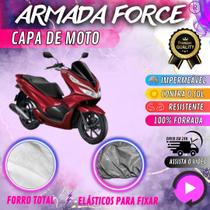 Capa para Moto HONDA PCX 100% Forrada Forro Total Armada Force 100% Impermeável Forro Total Protege Sol Chuva Poeira Lona Proteção Automotiva