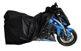 Capa Para Moto Impermeavel Forrada Termica Premiu Cinza M