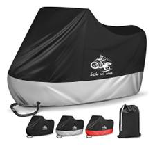 Capa Para Moto Impermeável Térmica Preto Com Prata-G