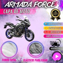 Capa para Moto YAMAHA MT-09 TRACER 100% Forrada Forro Total Armada Force 100% Impermeável Forro Total Protege Sol Chuva Lona Proteção Automotiva