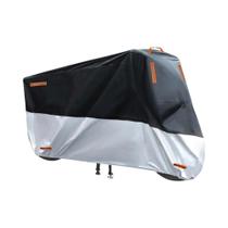 Capa Para Motocicleta 420D 4XL Com Revestimento Prateado, Protetor Solar, Impermeável E À Prova De Capa Para Motocicleta 420D 4XL Com Revestimento Prateado, Protetor Solar, Impermeável E À Prova De