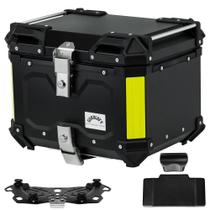 Capa para motocicleta Gurblofy 45L em alumínio impermeável preta Capa para motocicleta Gurblofy 45L em alumínio impermeável preta