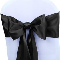 Capa para móveis Babenest Satin Chair Sashes 30 unidades pretas Capa para móveis Babenest Satin Chair Sashes 30 unidades pretas