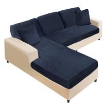 Capa para móveis, capa de sofá secional NAISI Velvet, 6 peças, azul marinho
