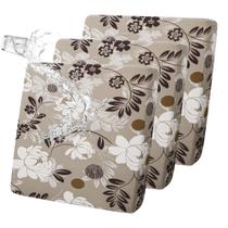 Capa para móveis FORCHEER, 51x51 cm, impermeável, floral, pacote com 3