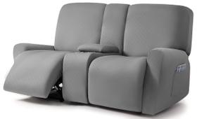 Capa para móveis ULTICOR Loveseat Recliner Slipcover de 8 peças Capa para móveis ULTICOR Loveseat Recliner Slipcover de 8 peças