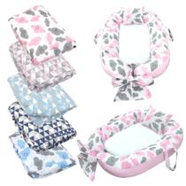 Capa Para Ninho Redutor de Berço Almofada Ninho de Berço Bebê Menino Menina Com Alça e Zíper