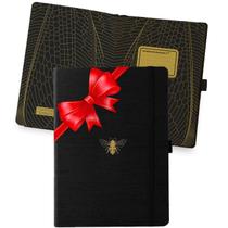 Capa para Notebook B5 Dingbats* Pro Dotted Large - Design Preto em Tecido