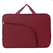 Capa Para Notebook Com Alça Bolso Externo maleavel Vermelho
