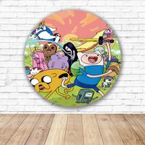 Capa para Painel Redondo Adventure Time Tecido Sublimado 1,50m x 1,50m