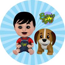 Capa para Painel Redondo Bento e Totó Tecido Sublimado Veste Fácil 1,50mx1,50m Festa Aniversário Capa para Painel Redondo Bento e Totó Tecido Sublimado Veste Fácil 1,50mx1,50m Festa Aniversário