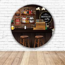 Capa para Painel Redondo Boteco Tecido Sublimado Veste Fácil 1,50mx1,50m Festa Aniversário Capa para Painel Redondo Boteco Tecido Sublimado Veste Fácil 1,50mx1,50m Festa Aniversário