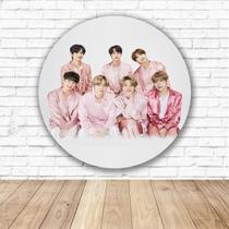 Capa para Painel Redondo BTS Tecido Sublimado Veste Fácil 1,50mx1,50m Festa Aniversário Capa para Painel Redondo BTS Tecido Sublimado Veste Fácil 1,50mx1,50m Festa Aniversário