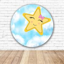 Capa para Painel Redondo Estrelinha Tecido Sublimado Veste Fácil 1,50mx1,50m Festa Aniversário Capa para Painel Redondo Estrelinha Tecido Sublimado Veste Fácil 1,50mx1,50m Festa Aniversário