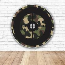 Capa para Painel Redondo Exército Tecido Sublimado Veste Fácil 1,50mx1,50m Festa Aniversário Capa para Painel Redondo Exército Tecido Sublimado Veste Fácil 1,50mx1,50m Festa Aniversário