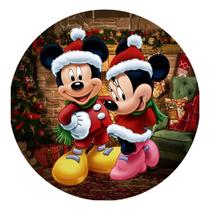 Capa Para Painel Redondo Festa Natal Estampa Natalina Com Ceia E Frase Feliz Natal Decoração Alegre