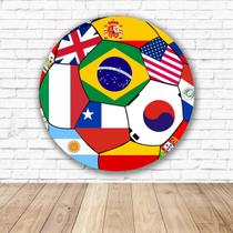 Capa para Painel Redondo Futebol Tecido Sublimado 1,50m x 1,50m