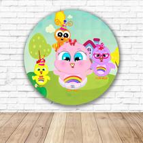 Capa para Painel Redondo Galinha Baby Tecido Sublimado Veste Fácil 1,50mx1,50m Festa Aniversário Capa para Painel Redondo Galinha Baby Tecido Sublimado Veste Fácil 1,50mx1,50m Festa Aniversário