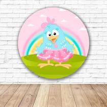 Capa para Painel Redondo Galinha Pintadinha Tecido Sublimado Veste Fácil 1,50mx1,50m Festa Aniversário Capa para Painel Redondo Galinha Pintadinha Tecido Sublimado Veste Fácil 1,50mx1,50m Festa Aniversário