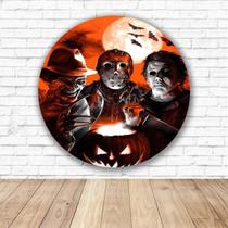 Capa para Painel Redondo Halloween Tecido Sublimado 1,50m x 1,50m