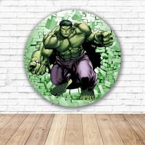 Capa para Painel Redondo Hulk Tecido Sublimado Veste Fácil 1,50mx1,50m Festa Aniversário Capa para Painel Redondo Hulk Tecido Sublimado Veste Fácil 1,50mx1,50m Festa Aniversário