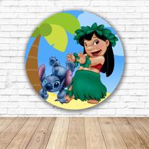 Capa para Painel Redondo Lilo e Stitch Tecido Sublimado Veste Fácil 1,50mx1,50m Festa Aniversário Capa para Painel Redondo Lilo e Stitch Tecido Sublimado Veste Fácil 1,50mx1,50m Festa Aniversário