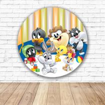 Capa para Painel Redondo Looney Tunes Tecido Sublimado 1,50m x 1,50m