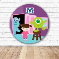 Capa para Painel Redondo Monstros S.A Tecido Sublimado Veste Fácil 1,50mx1,50m Festa Aniversário Capa para Painel Redondo Monstros S.A Tecido Sublimado Veste Fácil 1,50mx1,50m Festa Aniversário