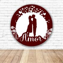 Capa para Painel Redondo Namorados Tecido Sublimado Veste Fácil 1,50mx1,50m Festa Aniversário Capa para Painel Redondo Namorados Tecido Sublimado Veste Fácil 1,50mx1,50m Festa Aniversário