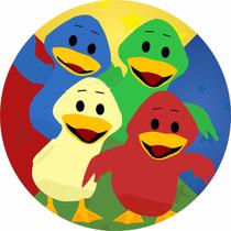 Capa para Painel Redondo Patinho Colorido Tecido Sublimado 1,50m Capa para Painel Redondo Patinho Colorido Tecido Sublimado 1,50m