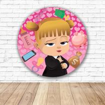 Capa para Painel Redondo Poderosa Chefinha Tecido Sublimado Veste Fácil 1,50mx1,50m Festa Aniversário Capa para Painel Redondo Poderosa Chefinha Tecido Sublimado Veste Fácil 1,50mx1,50m Festa Aniversário