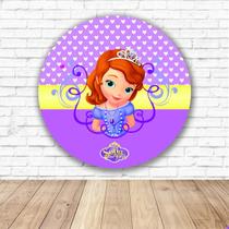 Capa para Painel Redondo Princesinha Sofia Tecido Sublimado Veste Fácil 1,50mx1,50m Festa Aniversário Capa para Painel Redondo Princesinha Sofia Tecido Sublimado Veste Fácil 1,50mx1,50m Festa Aniversário