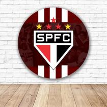 Capa para Painel Redondo São Paulo Futebol Clube Tecido Sublimado 1,50m x 1,50m