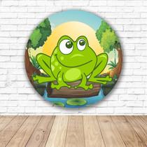 Capa para Painel Redondo Sapo Tecido Sublimado Veste Fácil 1,50mx1,50m Festa Aniversário Capa para Painel Redondo Sapo Tecido Sublimado Veste Fácil 1,50mx1,50m Festa Aniversário