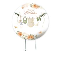 Capa para painel redondo , tema chá de Fraldas, chá de bebê, chá revelação Sublimado Capa para painel redondo , tema chá de Fraldas, chá de bebê, chá revelação Sublimado