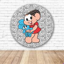 Capa para Painel Redondo Turma da Mônica Tecido Sublimado Veste Fácil 1,50mx1,50m Festa Aniversário