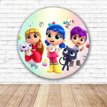 Capa para Painel Redondo Vera Tecido Sublimado Veste Fácil 1,50mx1,50m Festa Aniversário Capa para Painel Redondo Vera Tecido Sublimado Veste Fácil 1,50mx1,50m Festa Aniversário