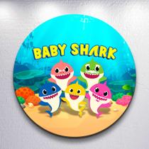 Capa para painel Shark tema Tubarão Baby decoração festa infantil tamanhos redondo mini grande
