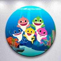Capa para painel Shark tema Tubarão Baby decoração festa infantil tamanhos redondo mini grande