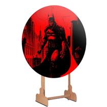 Capa para painel Super Heroi Morcego decoração festa infantil Menino tamanhos redondo mini grande