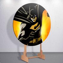 Capa para painel Super Heroi Morcego decoração festa infantil Menino tamanhos redondo mini grande