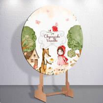 Capa para Painel Tema Infantil Chapeuzinho Lobo Mau Redondo Decoração Mini e Grande Tamanhos