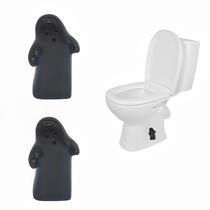 Capa para Parafusos de Vaso Sanitário Fantasma de Halloween em Cerâmica, 2 Peças