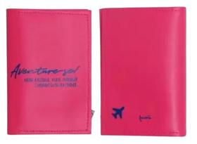 Capa para passaporte especial chic - Aventure-se pink - Fricote