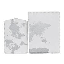 Capa para Passaporte + Tag de Mala - Mundo Branco Capa para Passaporte + Tag de Mala - Mundo Branco