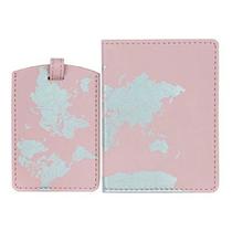 Capa para Passaporte + Tag de Mala - Mundo Rosa Capa para Passaporte + Tag de Mala - Mundo Rosa
