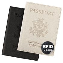 Capa para Passaporte VIDIVICI 2 Unidades com Bloqueio RFID e Espaços para Cartões Capa para Passaporte VIDIVICI 2 Unidades com Bloqueio RFID e Espaços para Cartões