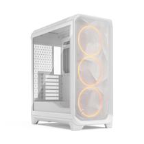 Capa para PC Fractal Design Meshify 3 RGB de vidro temperado branco Capa para PC Fractal Design Meshify 3 RGB de vidro temperado branco