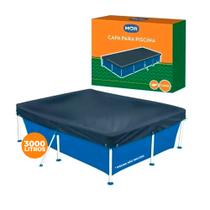 Capa Para Piscina 3000 Litros Estrutural Proteção Retangular 3,5mX1,94m